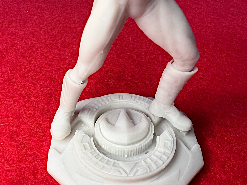 Power Ranger Green Sculpture Base Close Look