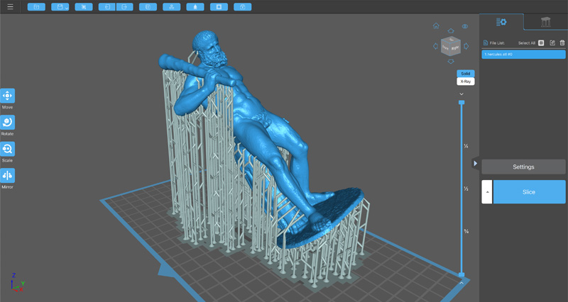 3D Model with Supports