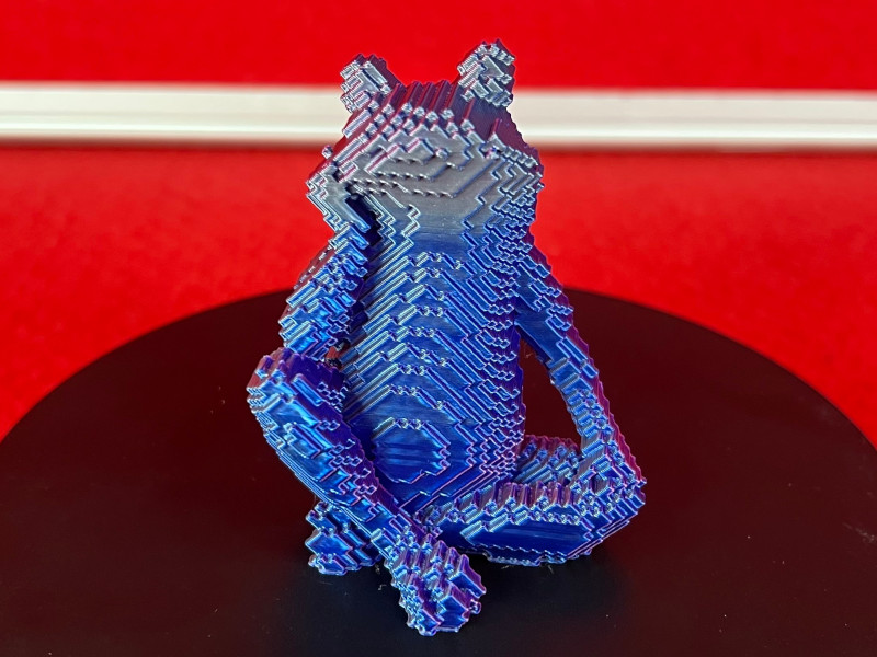 Bored Blocky Frog 3D Print