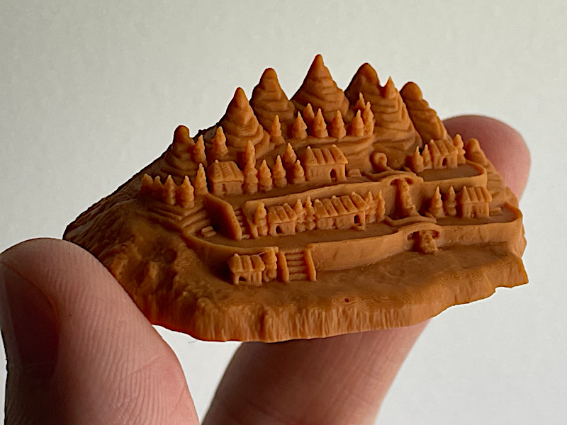 Miniature Sand Castle Printed in Wax Resin