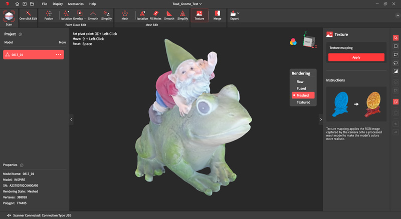 Toad Model Meshed