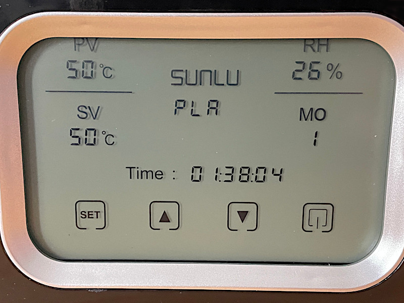 SUNLU S4 Screen - PLA Mode