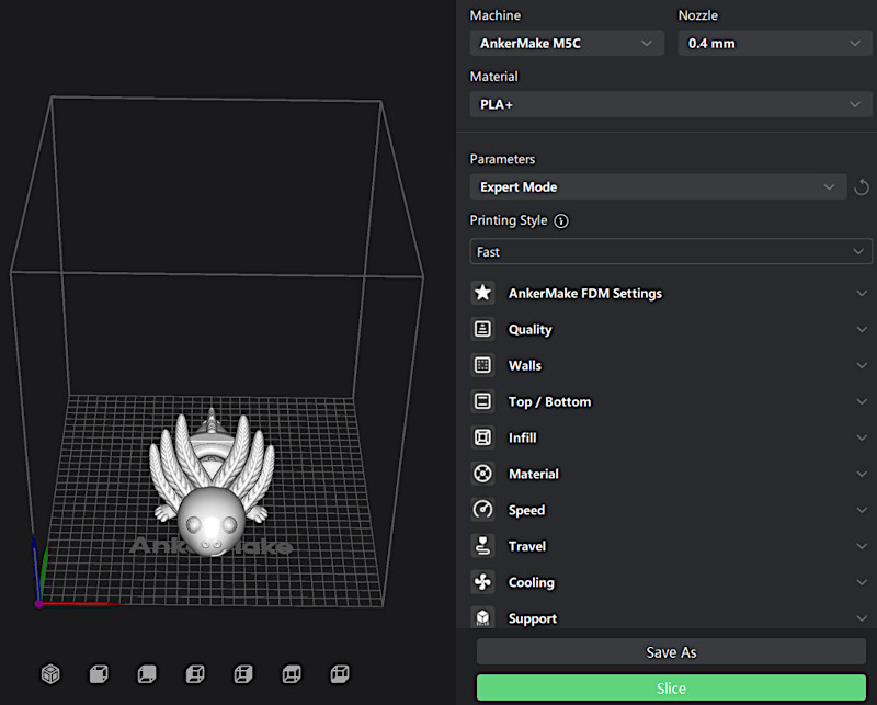 AnkerMake Software Settings and Preview