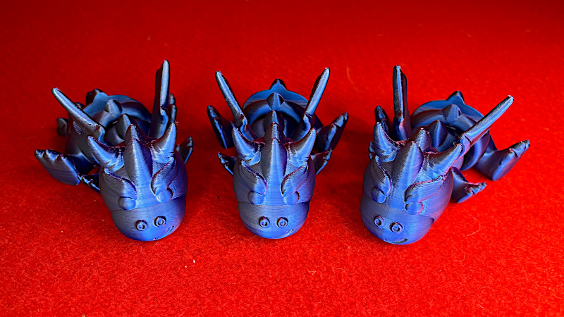 Three Articulated Pyro 3D Prints