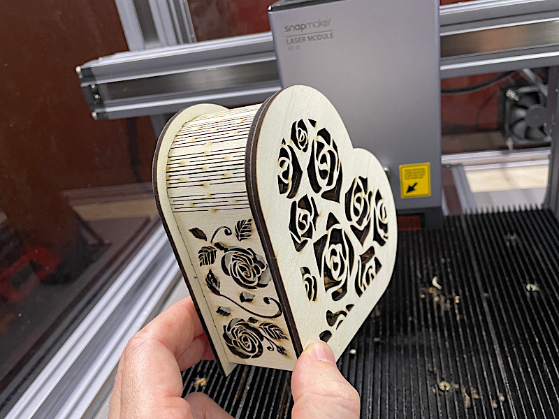Laser Cut Heart-shaped Box