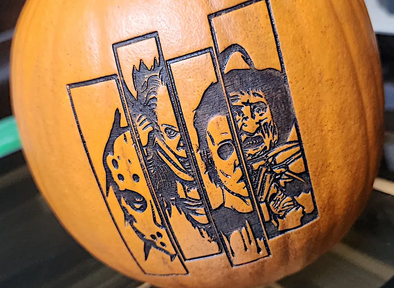 Laser Engraving on a Pumpkin