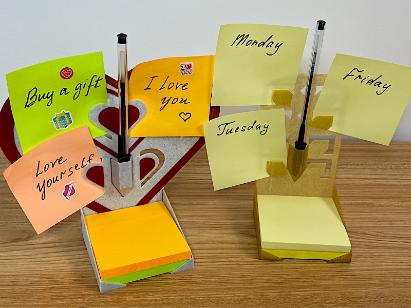 Valentine and Original Post-it Note Holders