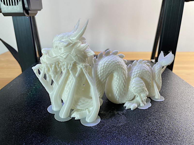 Dragon 3D Print with Organic Supports
