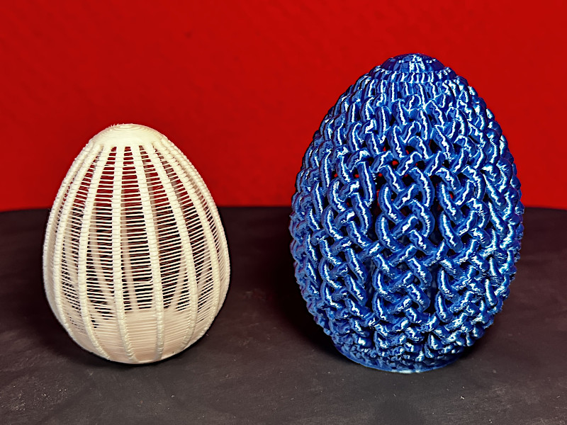 String and Lattice Easter Egg 3D Print Art