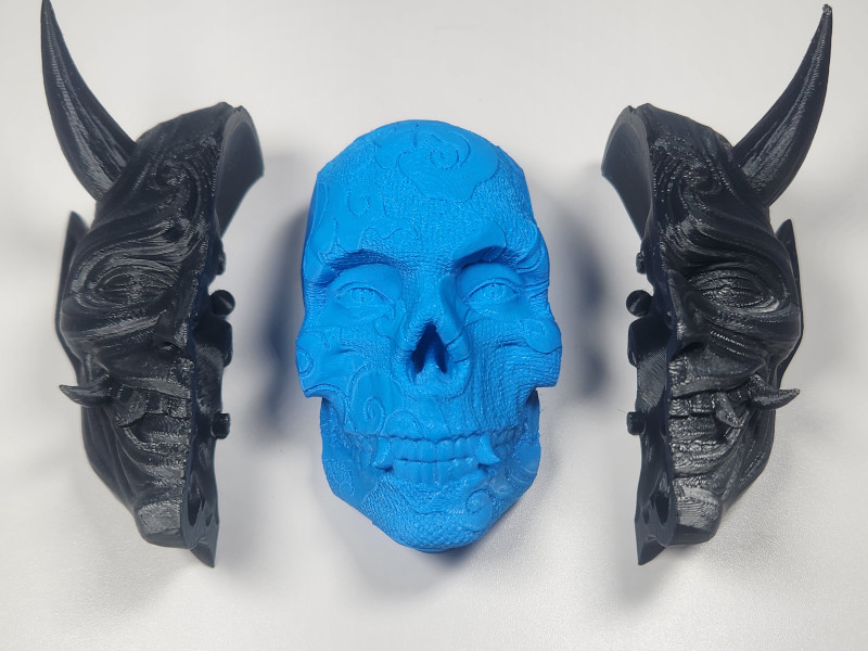 Behind Oni 3D Print - Unfolded