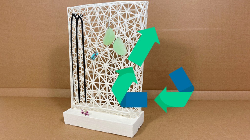 Upcycled 3D Printing Supports into Jewelry Holder and Upcycling Logo
