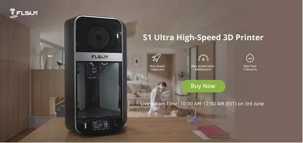 FLSUN S1 3D Printer Livestream Banner for Post