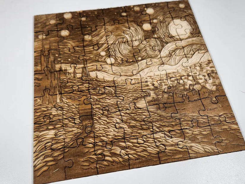 Laser Engraved and Cut Jigsaw Puzzle - Completed