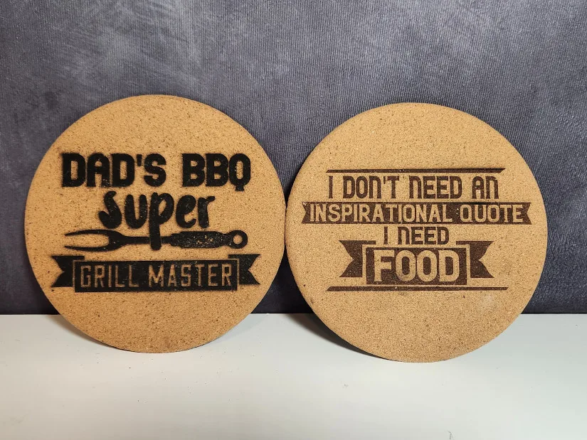 Laser Engraved Cork Pot Holders