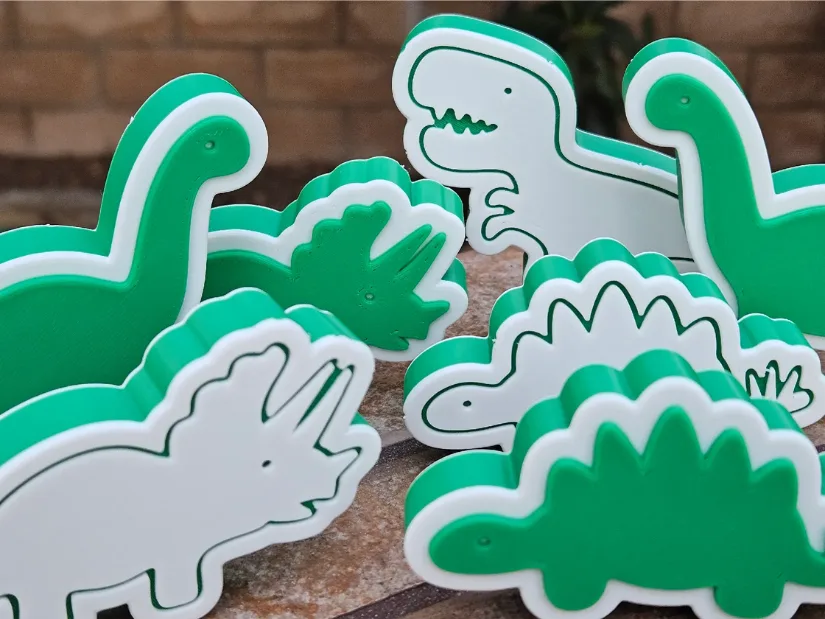 Dinosours Blocks detached from the frame