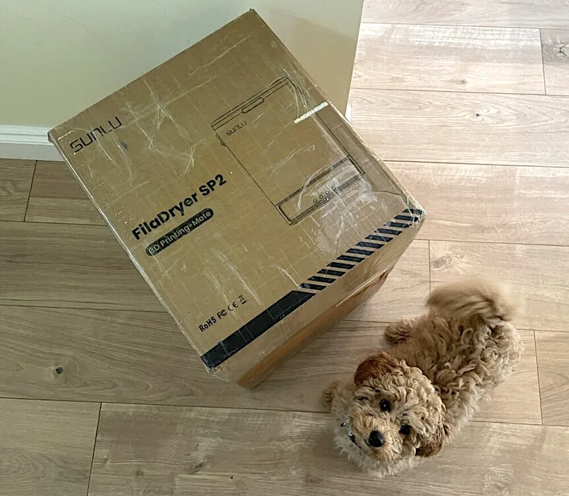 SUNLU FilaDryer SP2 Bundle Box and Dog