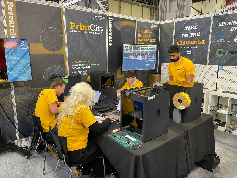 Students participating in the PrintCity live 3D printing challenge at TCT 3Sixty 2025