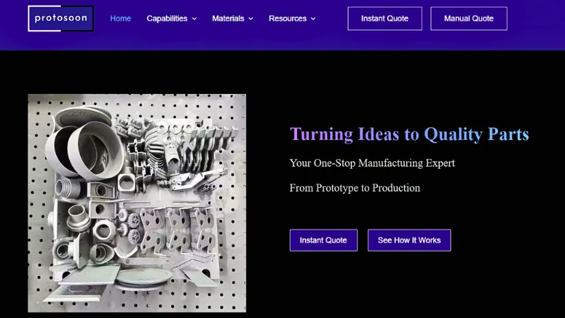 ProtoSoon Logo and 3D Print Examples