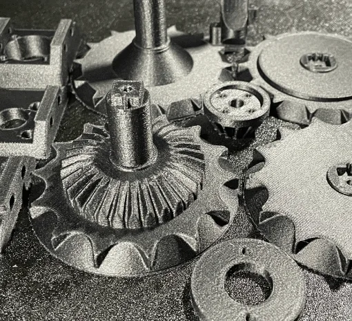 Functional 3D printed gears and parts in PA6-CF carbon fiber nylon filament