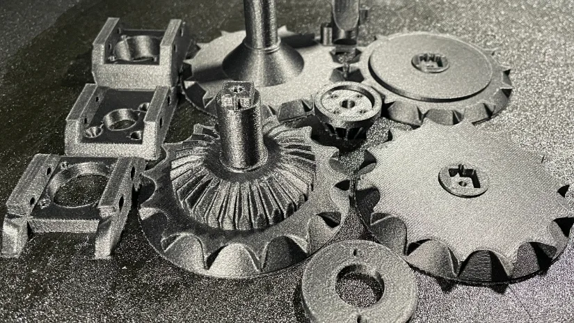 Functional 3D printed gears and parts in PA6-CF carbon fiber nylon filament