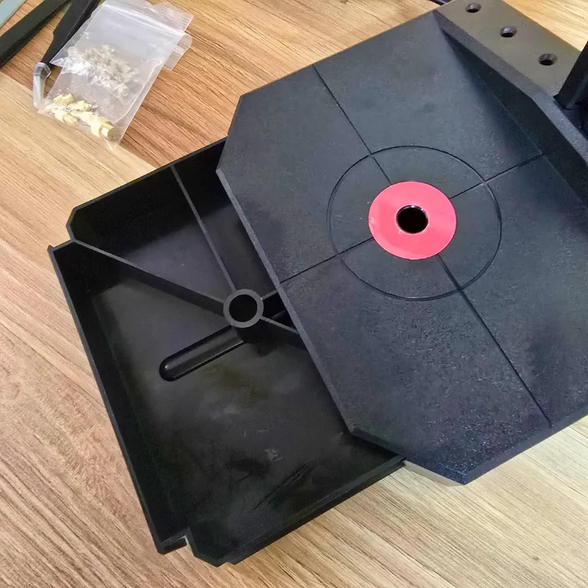 Injection-moulded storage base of the Mintion Heat Press Kit with removable tray open