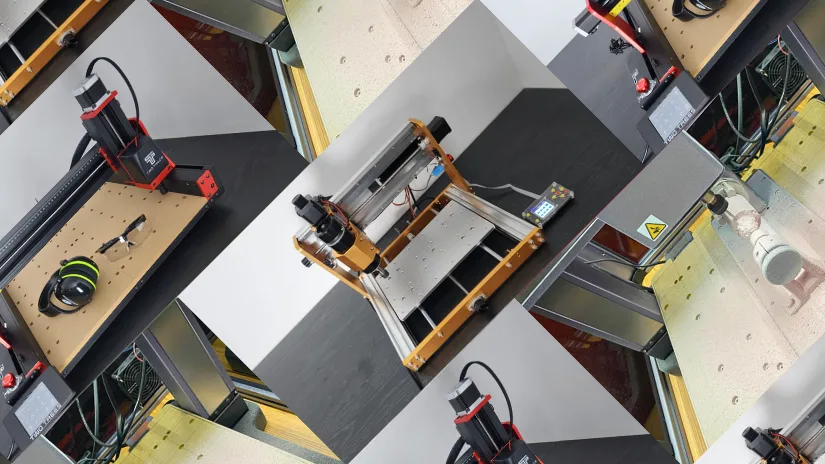 Compilation image showing TwoTrees TTC450 Pro, Lunyee 3018 Pro Ultra, and Snapmaker CNC machines for budget desktop routing
