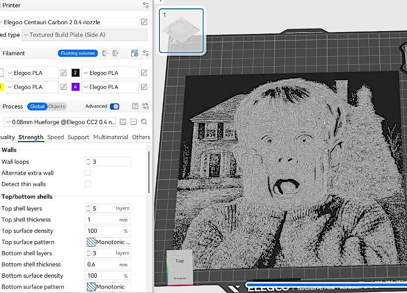 Elegoo Orca Slicer Preview - Hueforge - 2 colours
