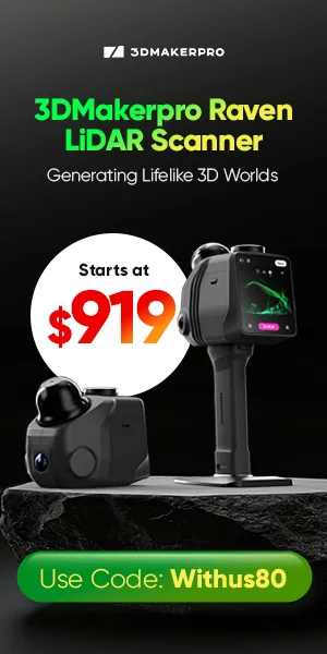 3DMakerpro Raven LiDAR Spatial 3D Scanner