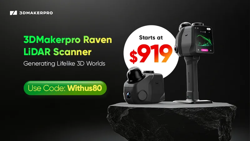 3DMakerpro Raven LiDAR Spatial 3D Scanner