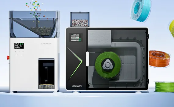 Creality Recycling System with Filament Maker M1 and Shredder R1 for desktop filament recycling