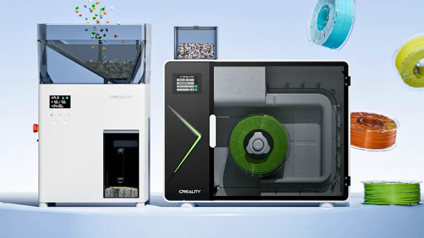 Creality Recycling System with Filament Maker M1 and Shredder R1 for desktop filament recycling