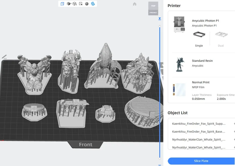 Slicer preview for Free Elemental Spirit models