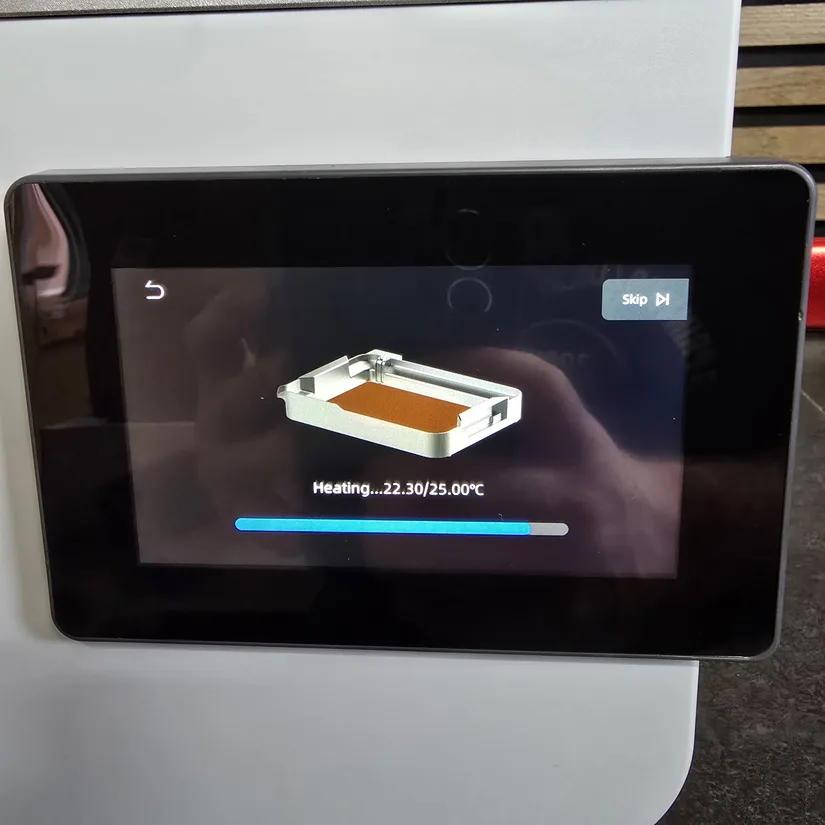 Anycubic Photon P1 resin heating function on touchscreen