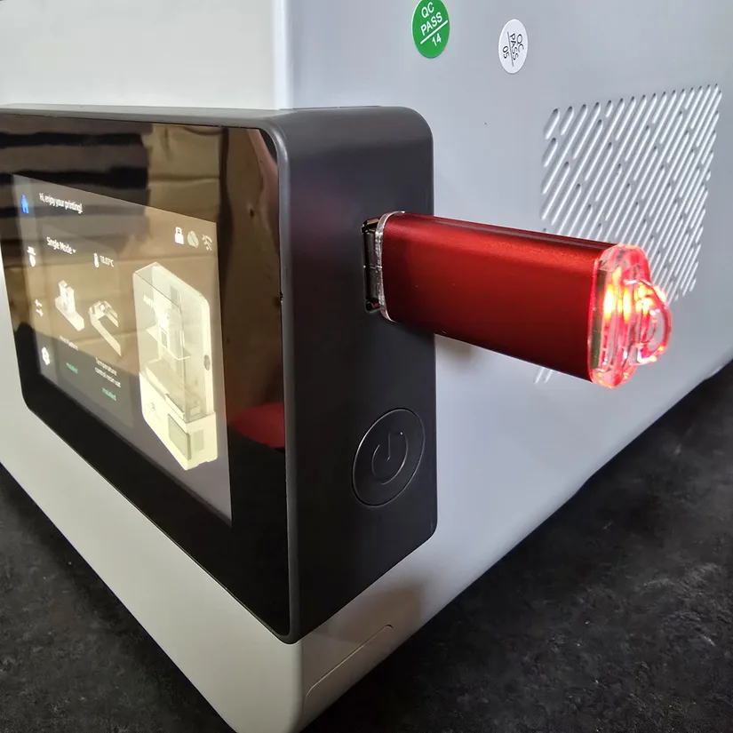 Power button and USB port location