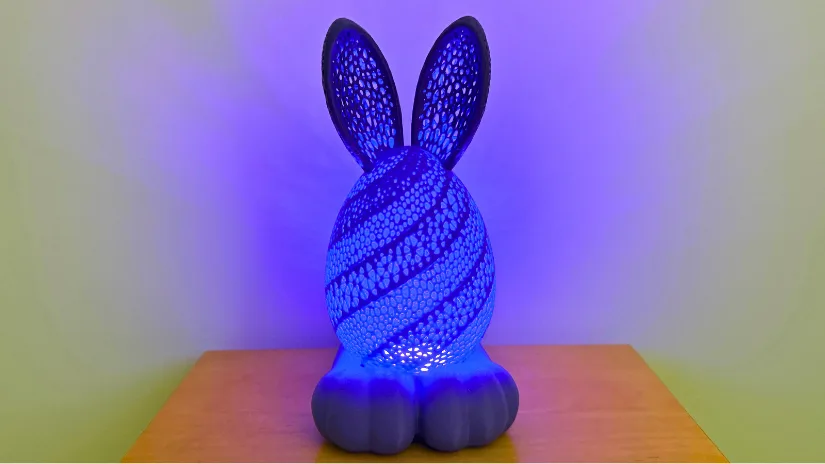 Easter Bunny Egg Lamp - LED Blue Light