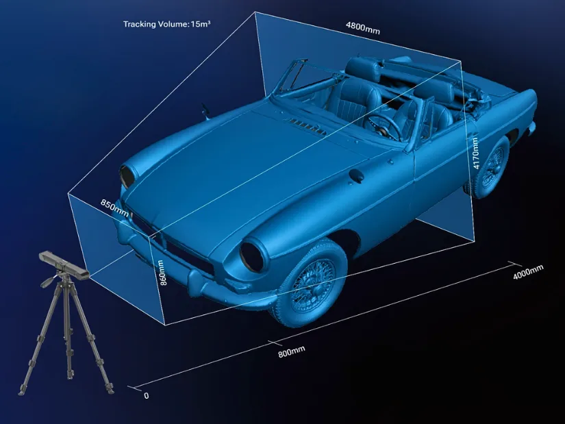 EinScan Trak large-object 3D scanning with 15 cubic meter tracking volume