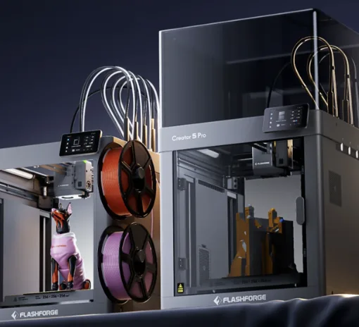 Flashforge Creator 5 and Creator 5 Pro multicolor toolchanging 3D printers