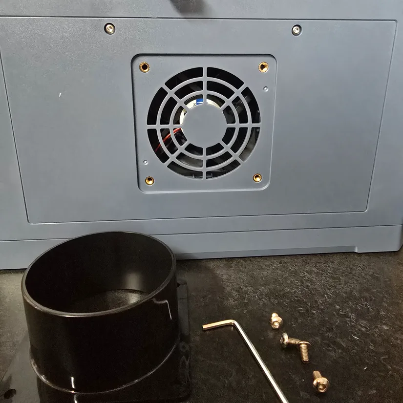 Sculpfun iCube Ultra exhaust flange connection