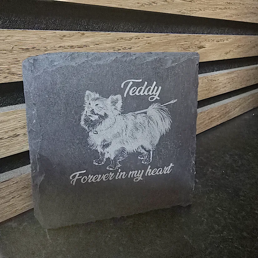 Sculpfun iCube Ultra slate coaster engraving
