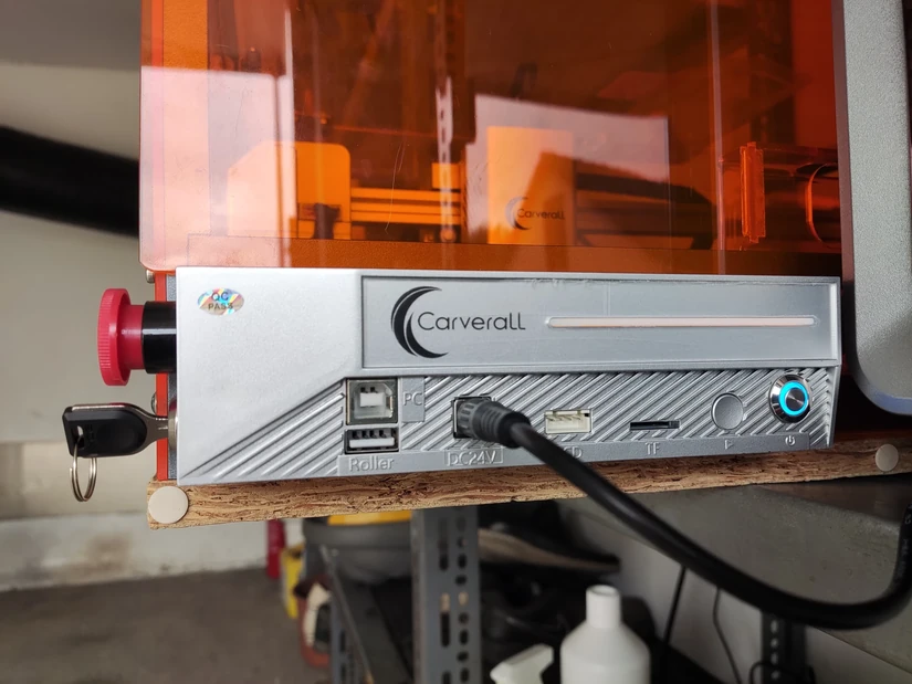 Carverall X1Pro front panel controls buttons and connection ports