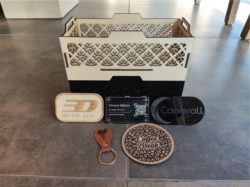 Laser cutting and engraving projects made with the Carverall X1Pro