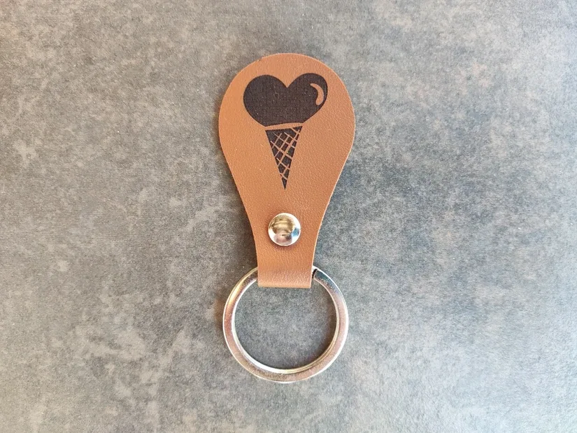 PU leather keychain engraved with the Carverall X1Pro