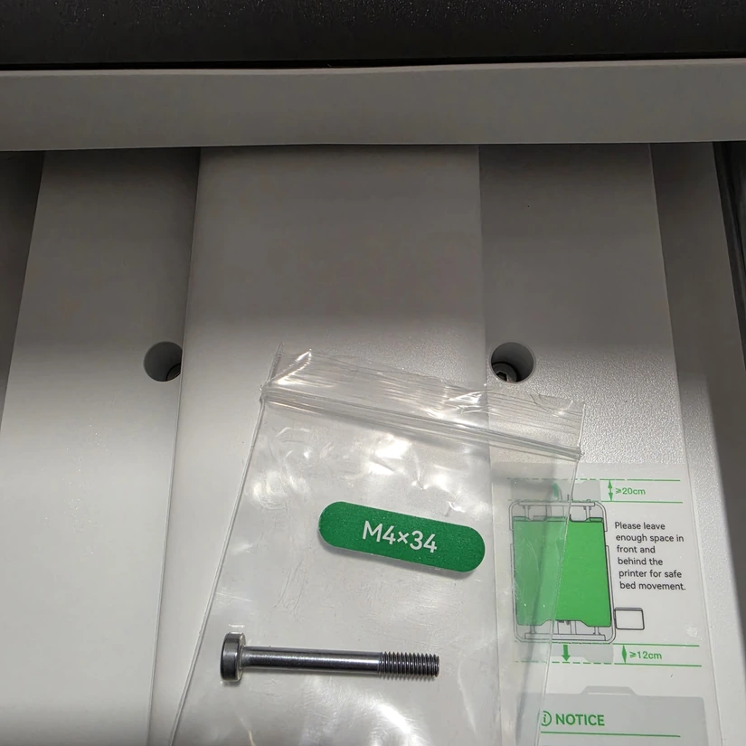 Creality SparkX i7 Nano front assembly screws