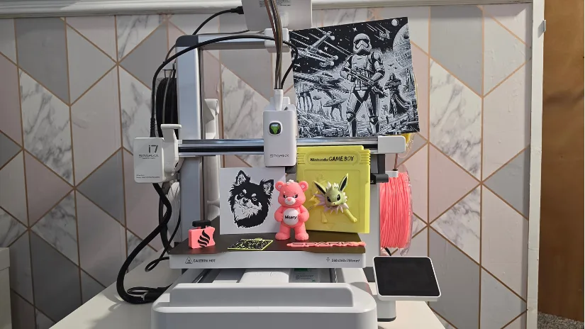 Creality SparkX i7 Nano with CFS Nano and finished test prints