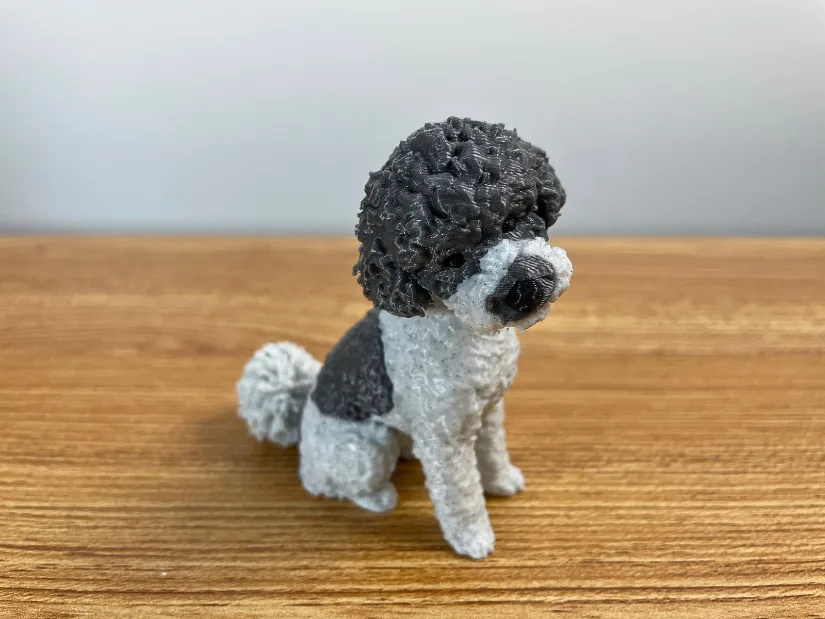 Final 3D printed Ella figurine created from Meshy AI