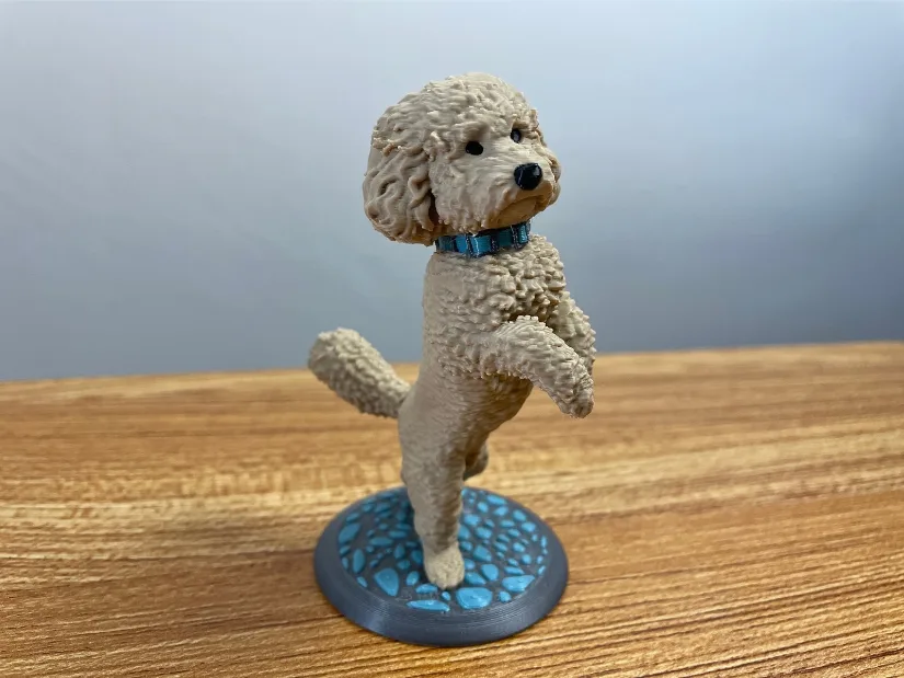3D printed Teddy figurine generated with Meshy AI and printed on Snapmaker U1