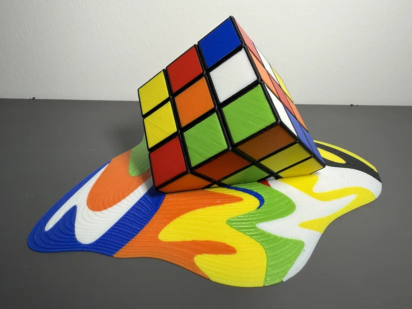 Bambu Lab H2C melting rubiks cube detail