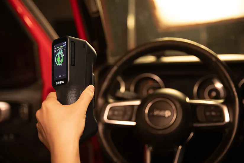 ELEGOO M1 Ultra handheld scanning inside a vehicle ELEGOO M1 Ultra handheld scanning inside a vehicle