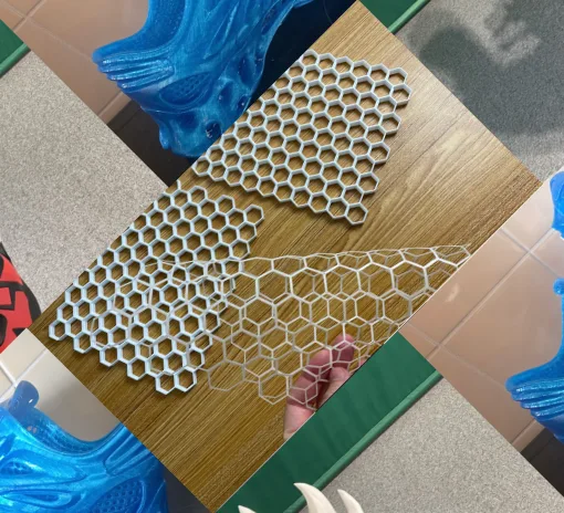 eSUN PETG and TPU hands-on test prints alongside an eSUN tradeshow 3D printed mask