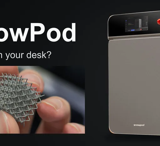 Snowpod Desktop Metal 3D Printer and Test Print - Main Image